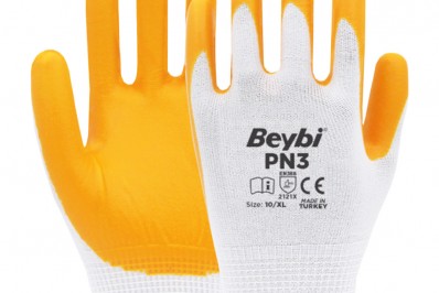 Beybi Pn3 Sarı Polyester Örgü Nitril İş Eldiveni (288 Çift)