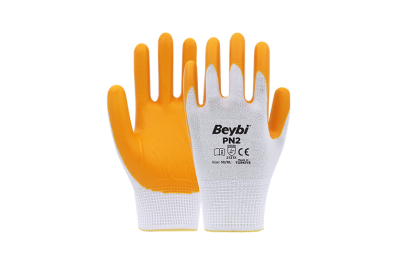 Beybi Pn2 Sarı Polyester Örgü Nitril İş Eldiveni (504Çİft)
