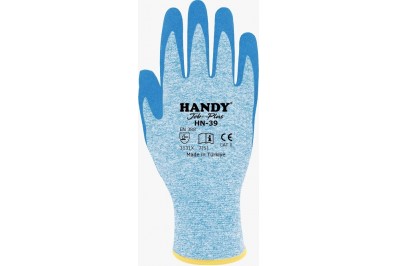 Hn39 Polyester Örme Lateks Eldiven