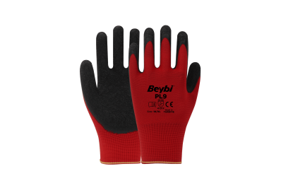 Beybi PL9 Lateks Kaplı Polyester Eldiven (288 Çift)