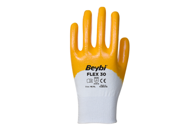 Beybi Flex 30 Nitril Kaplı Pamuk Eldiven (360Çift)